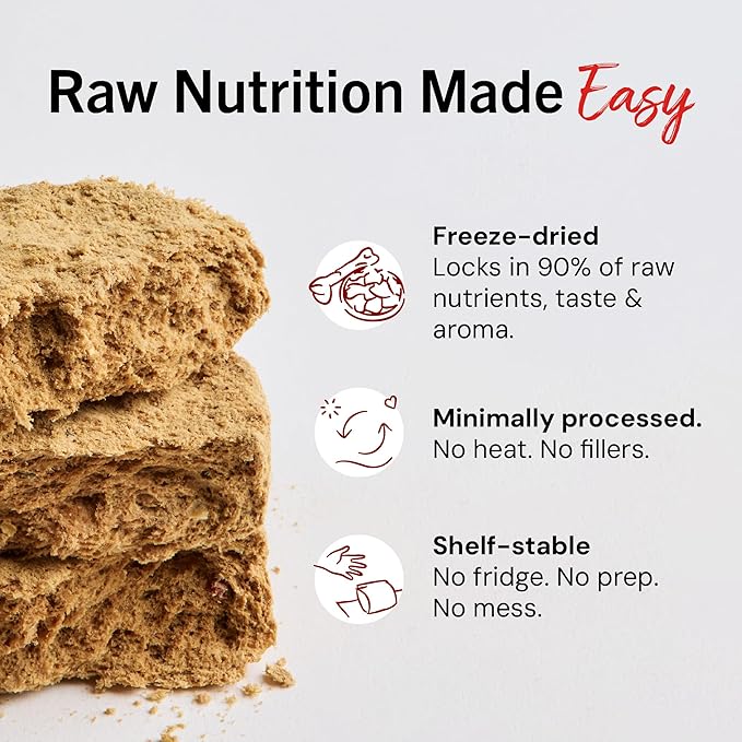 Stella & Chewy's Freeze-Dried Raw Dinner Patties - Chicken Recipe - High Protein Grain-Free Puppy & Dog Food - Perfect For Picky Eaters - 14 oz