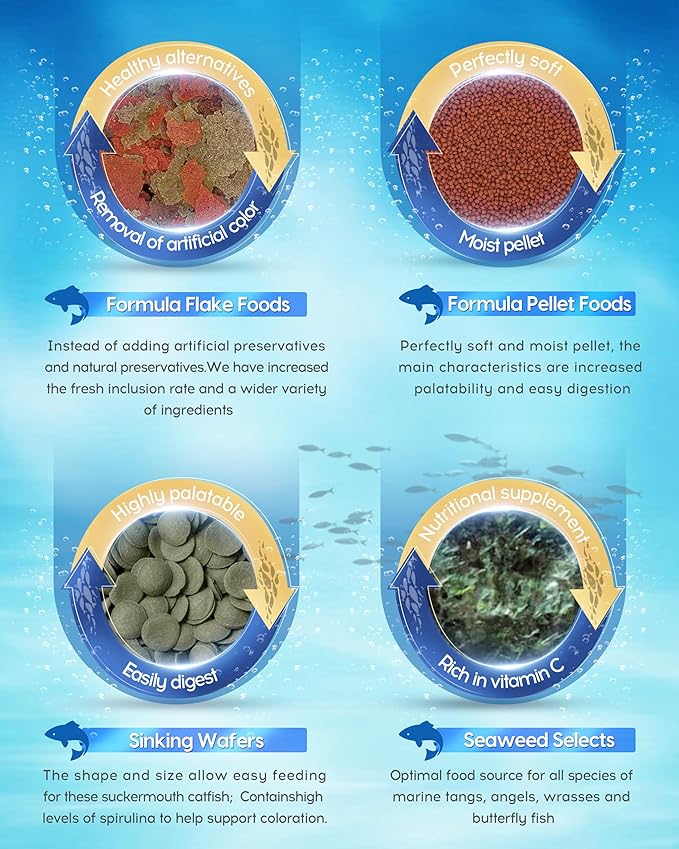 Ocean Nutrition Formula Two Pellets - Fish Food for Herbivorous & Omnivorous Marine Tropical Fish, High Protein(40%) - 1.1 lbs (500 g) XL Pellets