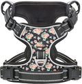 Timos Dog Harness, NO Need Go Over Dogs Head 3 Snap Buckles with 2 Leash Clips, Adjustable Soft Padded No-Pull Dog Harness, Reflective No-Choke Pet Oxford Vest for Small Medium Large Dogs