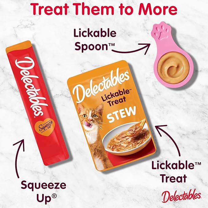 Delectables Squeeze Up Kitten Creamy Squeezable Puree, Lickable Wet Cat Treats, Grain Free, No Added Fillers, No by-Products, No Added Preservatives, 0.5 Ounces Tube Chicken, 32 Tubes Total