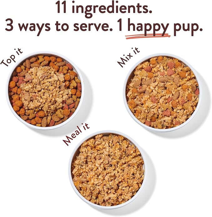 Portland Pet Food Company Fresh Dog Food Pouches - Human-Grade Toppers Wet Pet Meal & Mixers - Gluten-Free Limited Ingredient Tuxedo’s Chicken & Yams - Large & Small Breed Puppy & Senior Dogs - 8 Pack