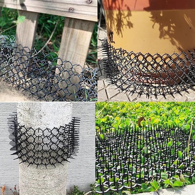 Cat Dog Deterrent Scat Mat for Cats Dogs with Spikes, Repellent Indoor Furniture, Outdoor Garden Fence Animal Barrier Set (12)