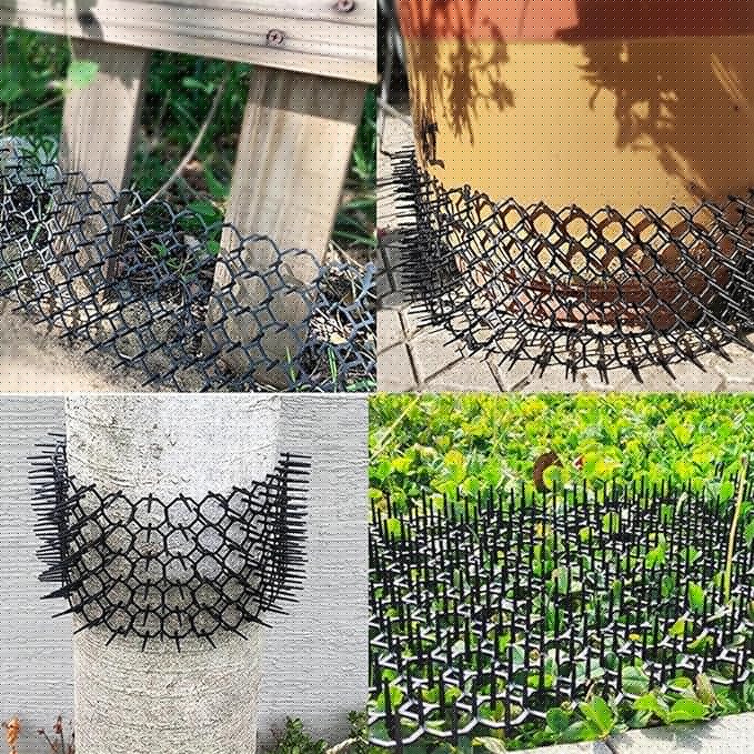 Cat Dog Deterrent Scat Mat for Cats Dogs with Spikes, Repellent Indoor Furniture, Outdoor Garden Fence Animal Barrier Set (24)