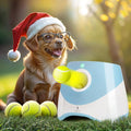 Automatic Dog Ball Launcher for Small Dogs – Dog Ball Thrower Fetch Machine - Indoor Outdoor Interactive Toy with 3 Mini Tennis Balls 2 Inch