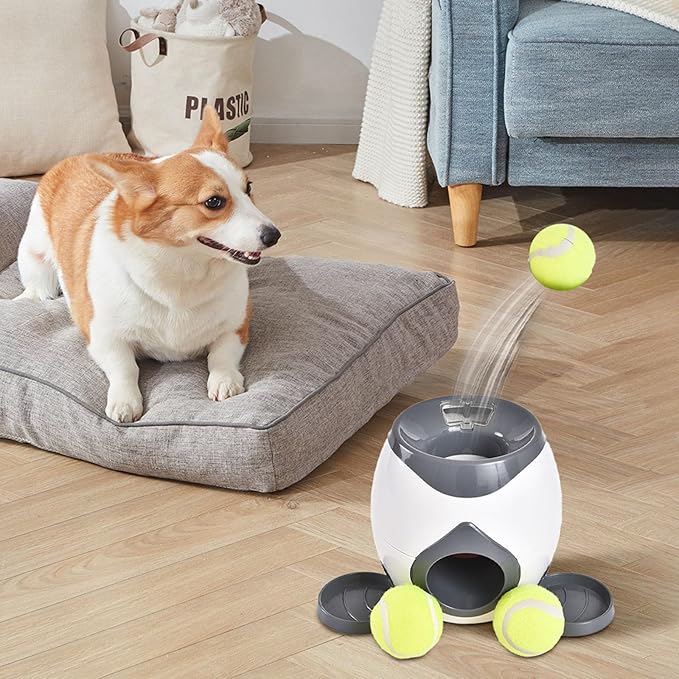 Automatic Ball Launcher for Dogs, Tennis Balls Launchers for Dogs, Interactive Dog Toys Tennis Balls Launcher for Small Dogs, Dog Fetch Ball Thrower for Indoor/Outdoor Playing (B)
