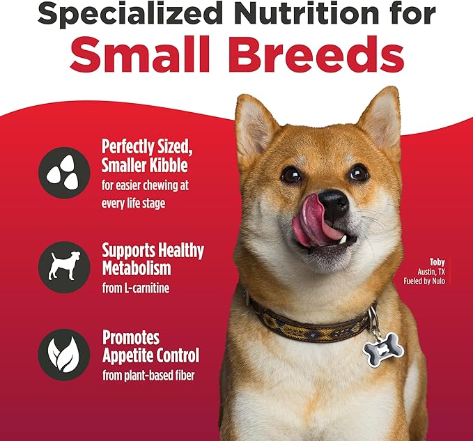 Nulo Freestyle Small Breed Dog Food Dry - Beef & Sweet Potato, Puppy & Adult Grain Free Dog Food, Natural, High Protein, Smaller Sized Kibble with BC30 Probiotic for Healthy Digestion Support, 6lb