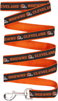 Pets First NFL Licensed Cleveland Browns Pet Leash, Size Small – Durable Satin Dog & Cat Walking Strap and Pet Tether with Embroidered Team Name & Logo