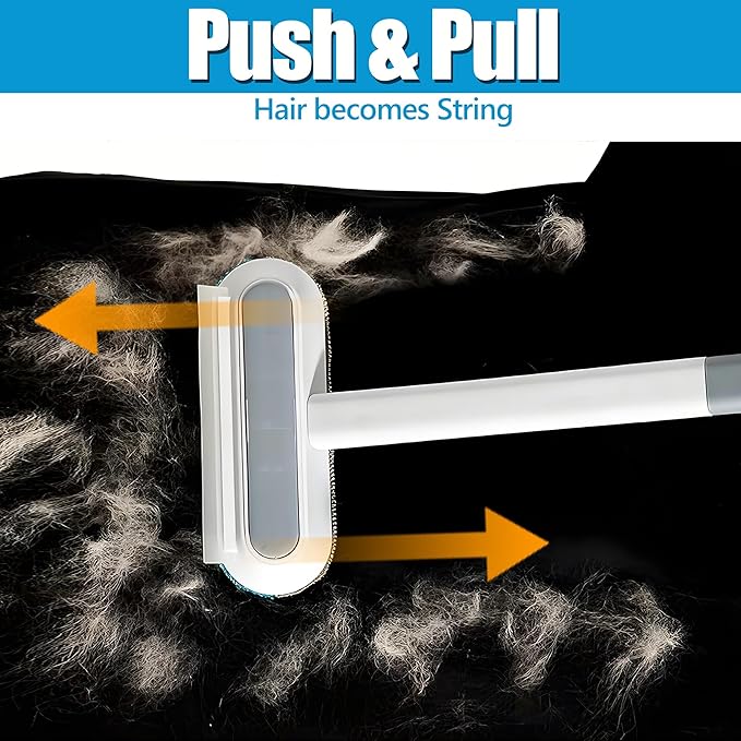 Pet Hair Removal Tool, Dog and Cat Hair Remover for Couch Carpet Furniture, 4 in 1 Multifunctional Pet Hair Removal Broom, Cleaning Brush for Window Tile, Reusable Washable, 1 Piece