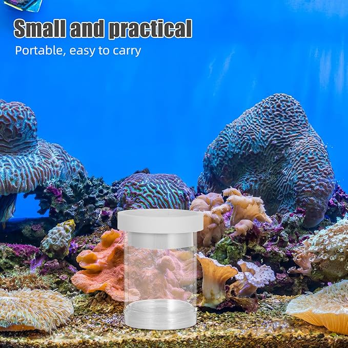 BESPORTBLE Floating Aquarium Fish Breeding Isolation Box with Egg Incubator Net, Small White Fry Hatchery Chamber for Guppy and Small Fish Tank Breeding