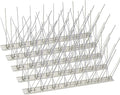 KKY Bird Spikes Stainless Steel Base, Metal Bird Repellent Nail Fence Kit, Can Be Used to Stop Pigeons and Other Small Birds, Covering 10.8 Feet 10 Packs.