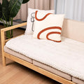 Washable Dog Couch Cover Protector, Non Slip Dog Bed Mat Machine Washable Large Blanket for Dogs, Pet Couches Covers for Sofa (Cream, 27.6 * 70.9 '')