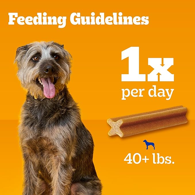 Pedigree Dentastix Large Dog Treats, Original Flavor with Real Chicken, 2.08 lb. Bag (40 Treats Total)