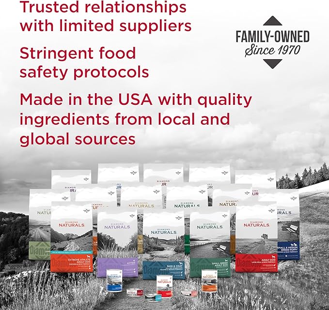 Diamond Naturals Adult Dry Dog Food Lamb Meal and Rice Formula Made with Quality Lamb Protein, Probiotics and Essential Nutrients to Support Balanced and Overall Health 40Lb