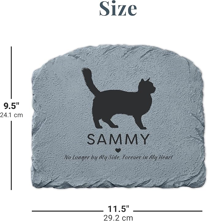 Let's Make Memories Personalized Memorial Garden Stone - Pet Silhouette - in Loving Memory - Fish