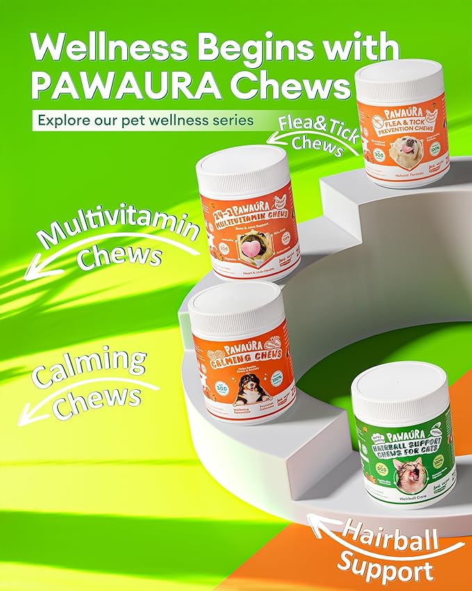 Cat Hairball Remedy Chews,300 Chews,Natural Hairball Treatment for All Cats,Supports Skin,Coat,Digestive & Urinary Health,Chicken Flavor
