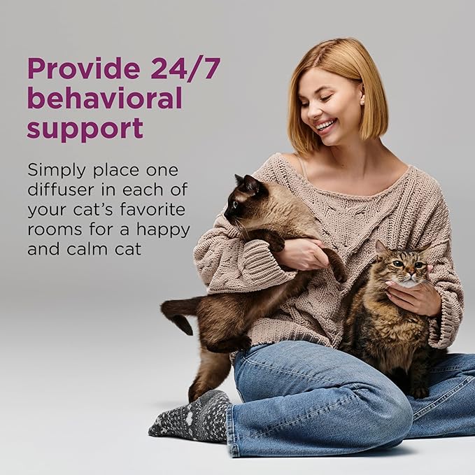 Comfort Zone Savings Kit; 2 Multicat Diffusers & 2 Refills; Cat Calming Pheromone; Reduce Stress, Aggression, Fighting, Urine Marking, Scratching