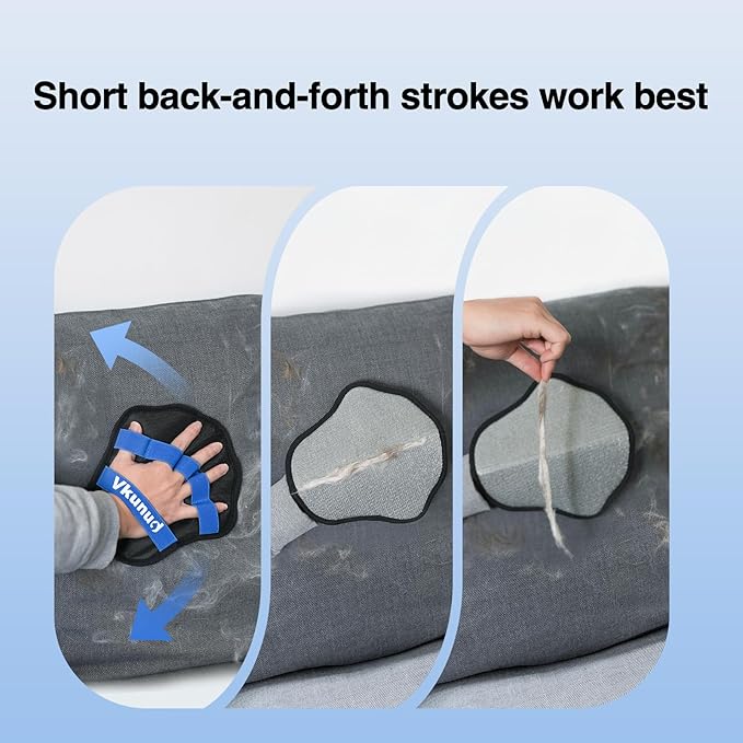 Pet Hair Removal Glove for Dogs & Cats, Electrostatic Pet Hair Remover Glove for Couch, Clothes, Carpet, and Car Seats, Reusable Magic Brush Pet Hair