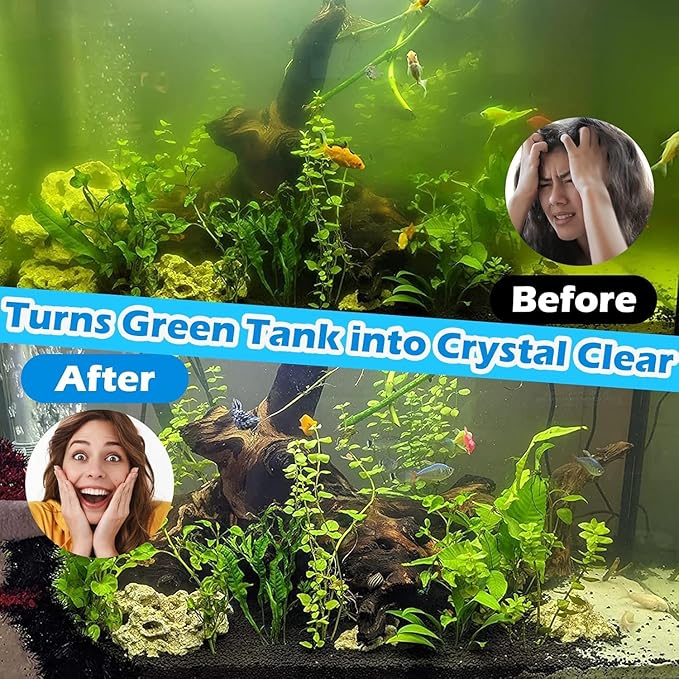 660GPH Aquarium Filter, UV Sterilizer for Aquarium for 100-400 Gallon, 24V DC Powerful Pump for Large Fish Koi Pond Cold Plunge Filter, Green Killing Machine with Algae Remover for Fish Tank