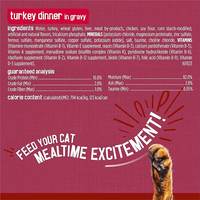 Friskies Purina Gravy Wet Cat Food Variety Pack,Prime Filets Meaty Favorites - 5.5 oz. Cans,(Pack of 48)