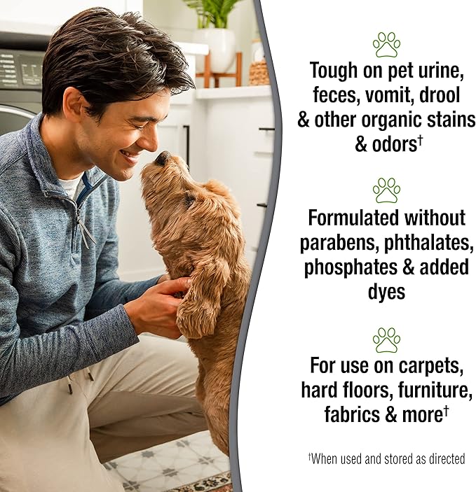 Nature's Miracle Simply Pet Stain and Odor Remover, 32 Ounce, Made with 86% Plant-Derived Surfactants