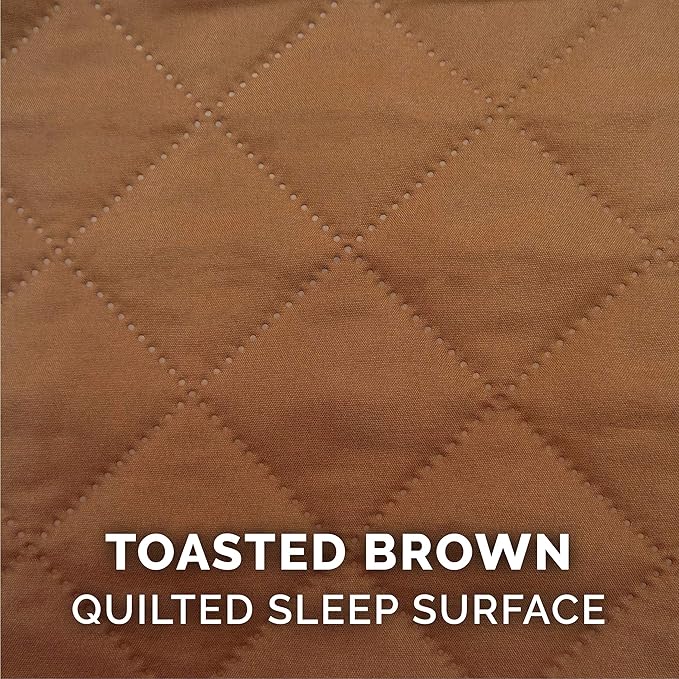 Furhaven Replacement Dog Bed Cover Quilted Sofa-Style, Machine Washable - Toasted Brown, Jumbo (X-Large)