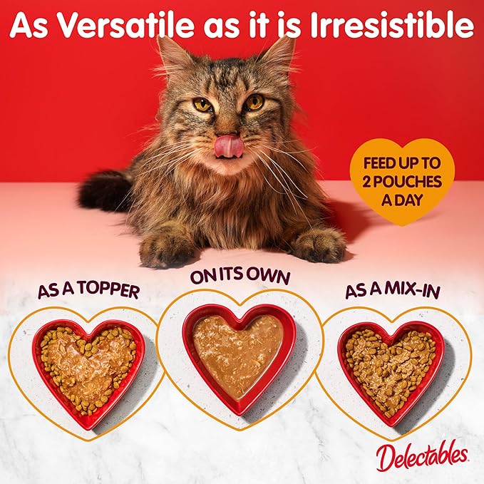 Hartz Delectables Non-Seafood Bisque Lickable Wet Cat Treats for Adult & Senior Cats, Multiple Flavors, Pack of 12