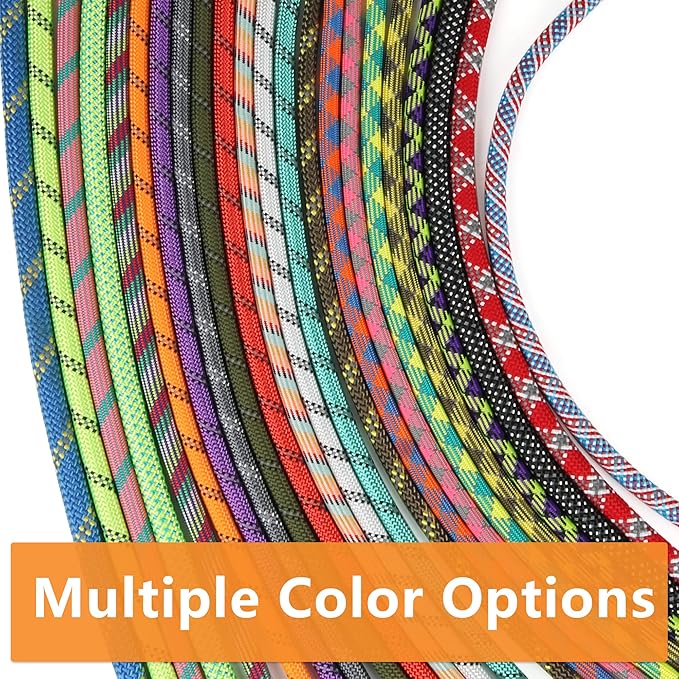 NTR 50FT Dog Long Leash, Rope Leash with Swivel Lockable Hook and Comfortable Padded Handle, Training Lead for Walking, Hunting, Camping, Backyard Small Medium Large Dogs, Orange