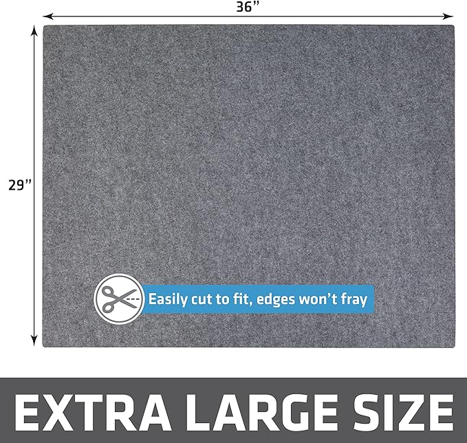 Drymate Cat Litter Box Mat, Litter Trapping Mat, Waterproof, Urine-Proof, Absorbent, Machine Washable, Soft on Paws, Contains Mess, Protects Floors, Kitten Supplies, Light Grey, 29x36 XL