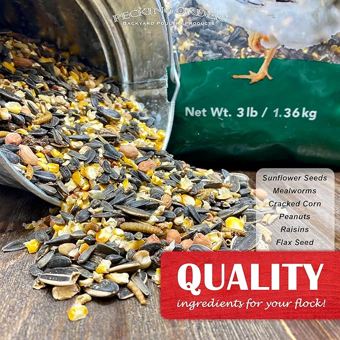 Pecking Order 9328 Mealworm & Sunflower Treat, 3 lb.