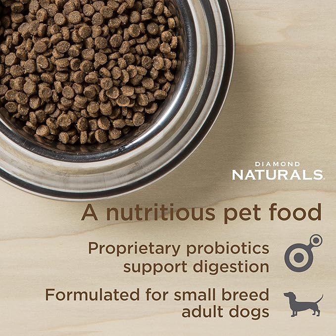 Diamond Naturals Small Breed Lamb and Rice Formula Adult Dry Dog Food with Quality Lean Protein from Real Lamb, Specially for Small Breed Dogs 18lb