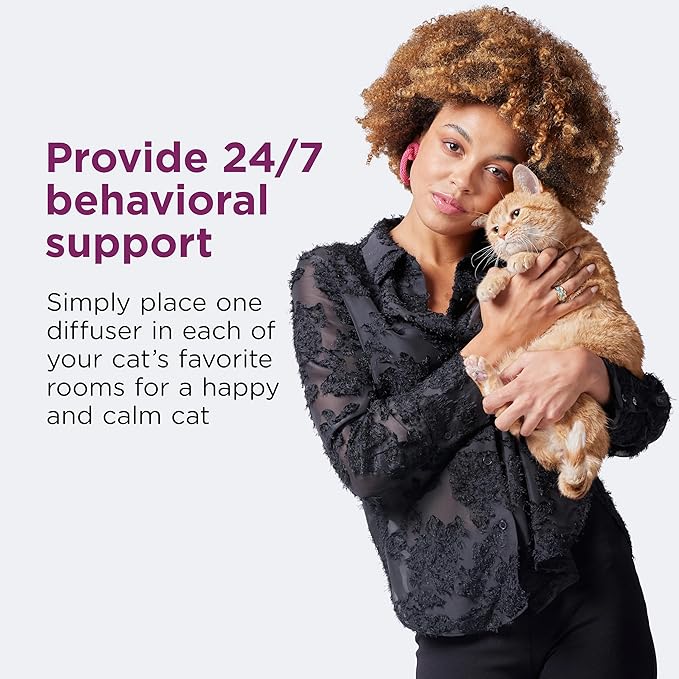 COMFORT ZONE Multi Cat Calming Diffuser Refill, 2 Pack – Cat Calming Pheromone Refills Help Reduce Anxiety, Stress, Scratching, Urine Marking, Multi-Cat Aggression, (30-Day Refills, 60-Day Supply)