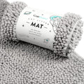 CatGuru Cat Litter Mat, Medium, Extra Large, XXL, Waterproof Litter Box Mat, Non Slip Kitty Litter Mat, Machine Washable Litter Trapping Mat, Soft Litter Tray, Cat Stuff (Medium, Grey/Standard)