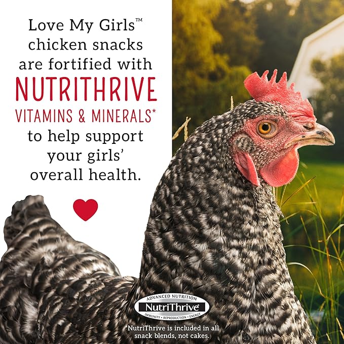 Love My Girls: Chicken Snacks - Veggies & Worms - 5lb Bag - Global Harvest, Gourmet Multi-Grain Treats, Corn-Free, Nutritious & Protein Rich Mealworms