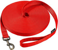 HIKISS Long Dog Leash Obedience Recall Training Agility Lead with Thickening Material for Large Dog - 15ft 20ft 30ft 50ft 100ft Training Leash(Red 30ft)