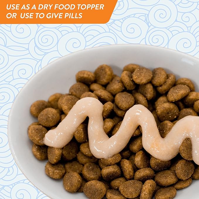 INABA Churu Cat Treats, Grain-Free, Lickable, Squeezable Creamy Purée Cat Treat/Topper with Vitamin E & Taurine, 0.5 Ounces Each Tube, 48 Tubes (4 per Pack), Chicken with Shrimp Recipe