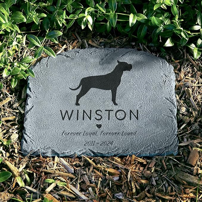 Let's Make Memories Personalized Memorial Garden Stone - Pet Silhouette - in Loving Memory - Fish