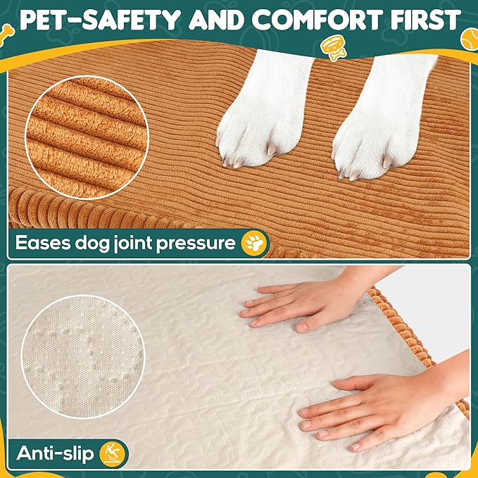 Dog Car Bed, Non-Slip Backseat Extender Pet Mat, Removable Washable Dog Bed for SUVs, Sedans & Trucks, Anti-Slip Travel Bed for Dogs, Easy Clean & Scratch-Proof & Comfort (M, No Backseat Extender)