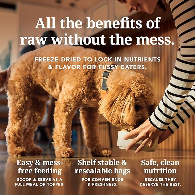 K9 Natural Beef & Hoki Freeze Dried Dog Food, High-Meat Natural Complete Meal or Meal Toppers for Dogs, Grass-Fed Beef & Hoki from New Zealand, Grain-Free, GMO-Free, Complete & Balanced Nutrition, 8lb