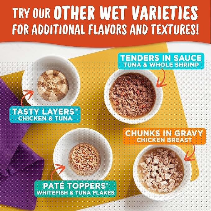 Meow Mix Tenders in Sauce Wet Cat Food, Turkey & Giblets, 2.75 Ounce Cup (Pack of 12)