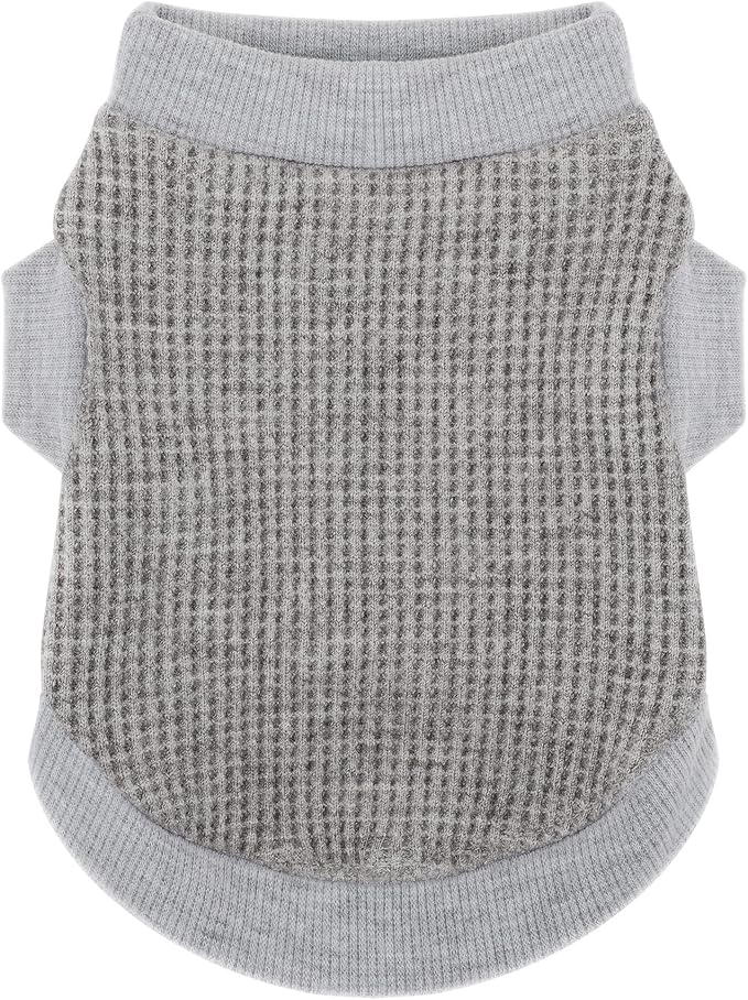 Cozy and Functional Dog Shirts for Small Puppies: Stretchable Gray Attire with Easy-On Design, Ideal for Chihuahuas and Yorkies - Enhance Comfort and Playfulness on Chill Days XX-Large