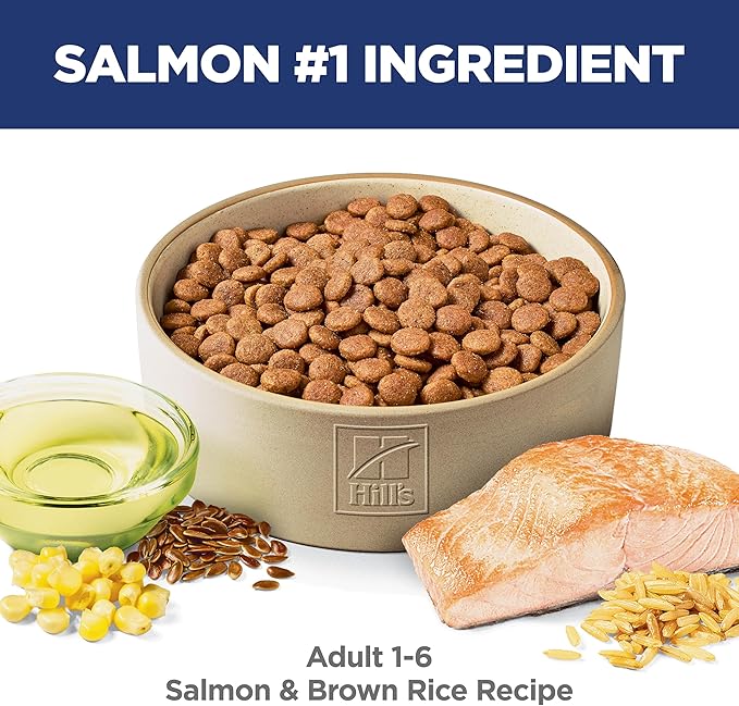 Hill's Science Diet Adult 1-6 Premium Nutrition Dry Dog Food, Salmon & Brown Rice, 33 lb. Bag