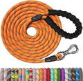 NTR Long Dog Leash, 20FT Check Cord with Swivel Lockable Hook and Comfortable Padded Handle for Reflective Dog Leash for Small Medium and Large Dogs Walking Training Hiking Camping Playing
