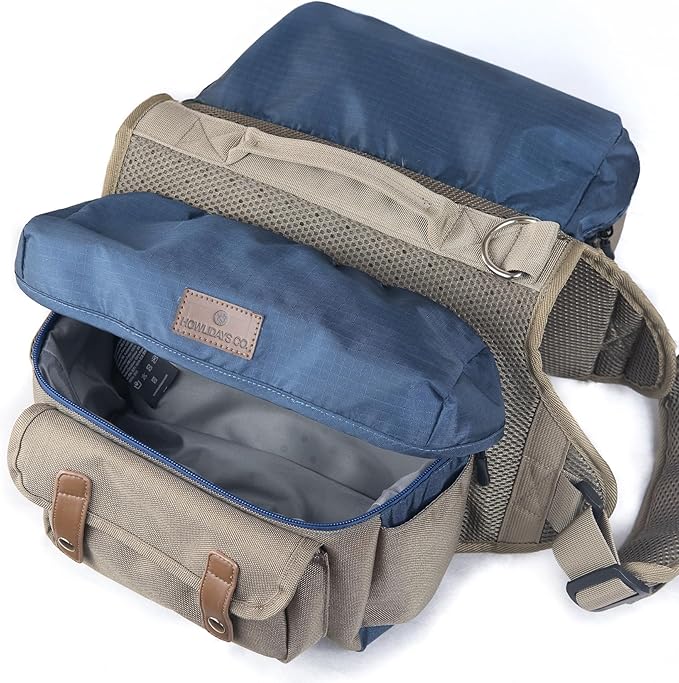 Dog Hiking Backpack Harness for Medium & Large Dogs – Durable Saddle Bag with Handle, Large Storage Compartments & Adjustable Fit for Outdoor Adventures, Camping & Day Trips (L)