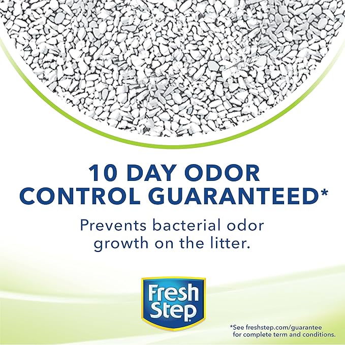 Fresh Step Cat Litter, Unscented, Odor Control | Clumping Formula | Activated Charcoal | 14 lb | Pack of 2