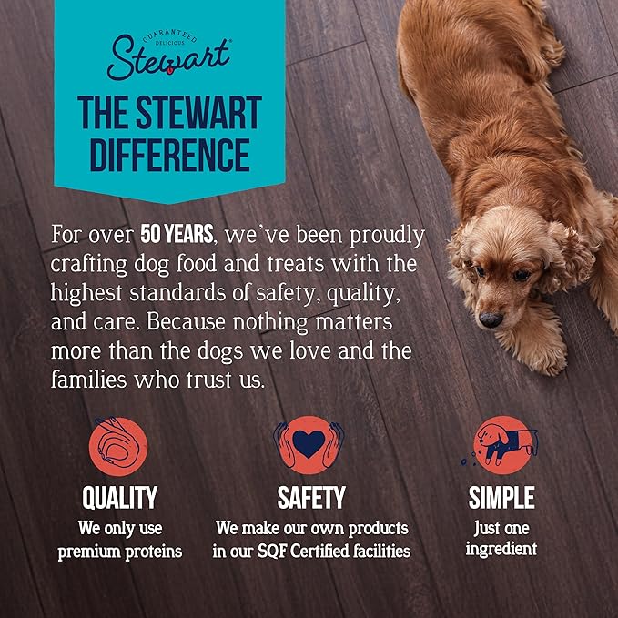 Stewart 100% Beef Liver Dog Treats, 21 oz Tub, ~475 Pieces, Freeze Dried Raw, 50% Protein, Single Ingredient Training Treats or Meal Topper, Grain Free, Gluten Free