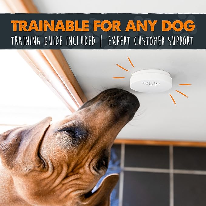 Mighty Paw Smart Bell 2.0 – Potty Training Button for Dogs & Puppies – Train Your Dog to Ring The Bell – Wireless Pet Communication (1 Pack)