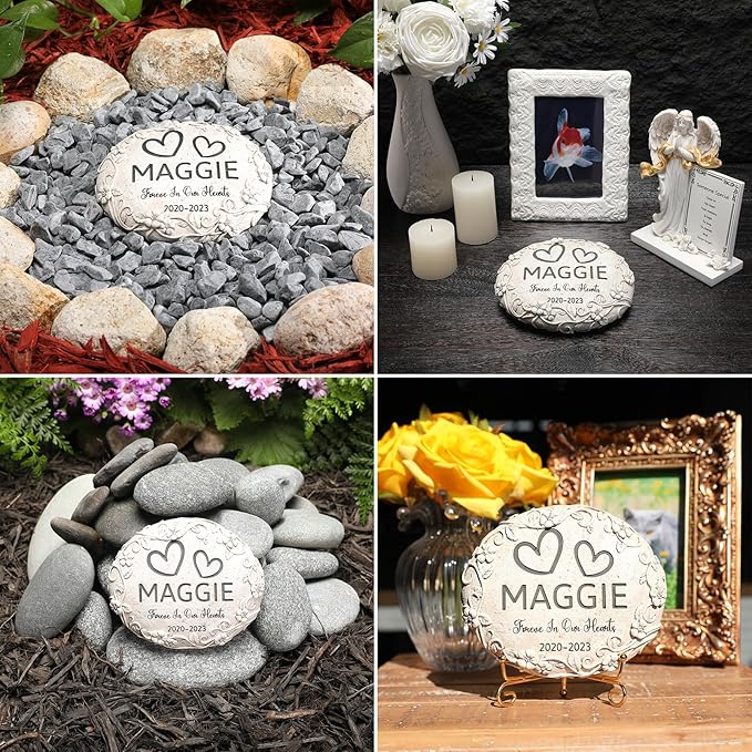 Personalized Goldfish Memorial Stone, Pet Grave Marker Goldfish, Goldfish Headstone, Goldfish Tombstone, Goldfish Gravestone, Goldfish Memorial Gifts