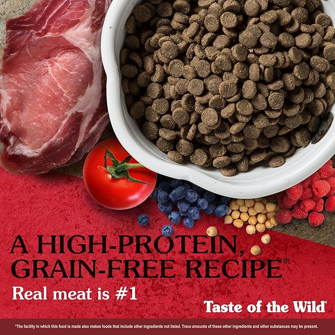 Taste of the Wild Southwest Canyon Grain-Free Recipe with Wild Boar Dry Dog Food, Made with Protein from Real Meat, and Guaranteed Nutrients Like Probiotics, Vitamins and Antioxidants 14lb