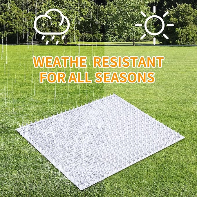 Mardili Cat&Dog Repellent Outdoor/Indoor Spike scat mat, Garden Scat Mats,Set of 8