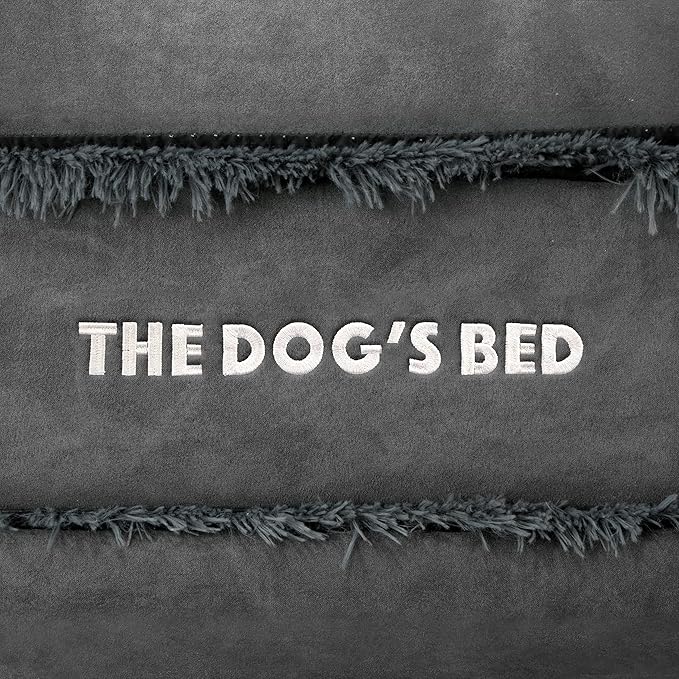 The Dog’s Bed Orthopedic Memory Foam Dog Bed Mattress, Fur Fabric, Grey Fur, Large, 6-Inch